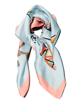 Light Blue and Pink Summer Spring Thin Scarf - Sandles and Heels