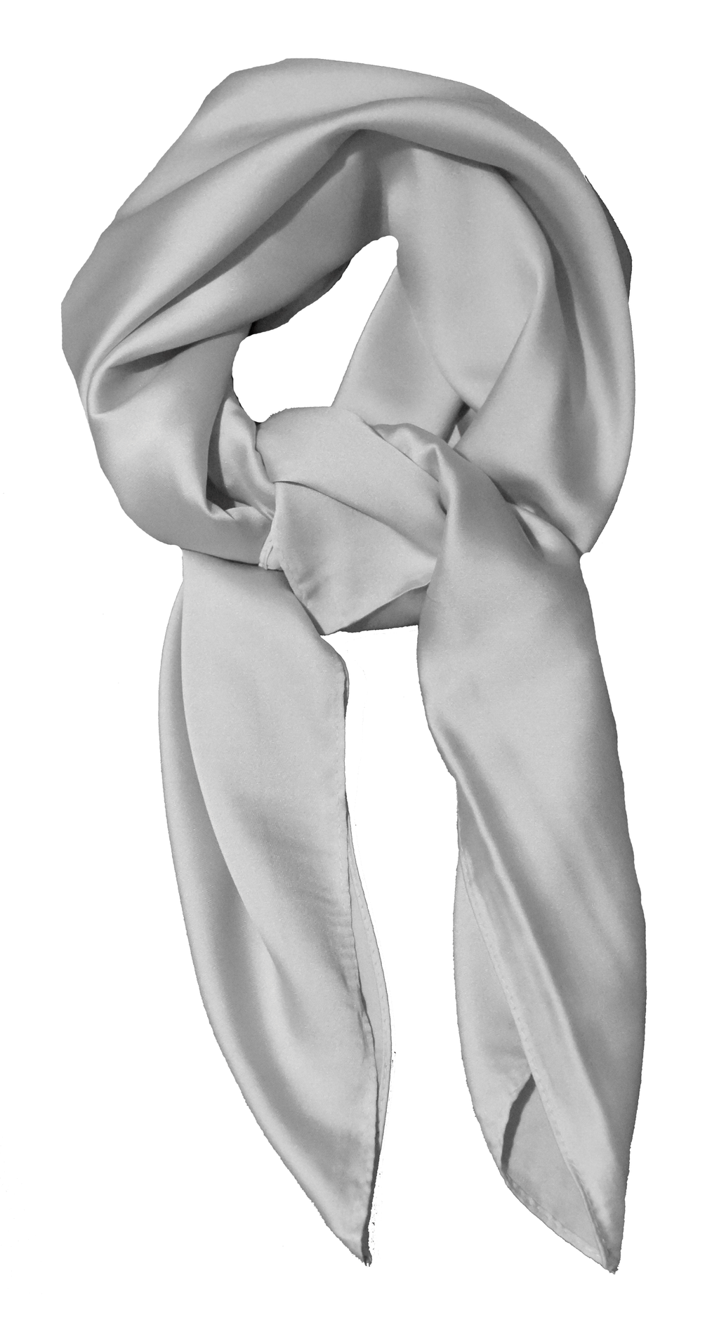 Silver Grey Thin Scarf for Summer and Spring Silky