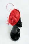 Red Teardrop Sinamay Fascinator Weddings Ascot Hatinator Races