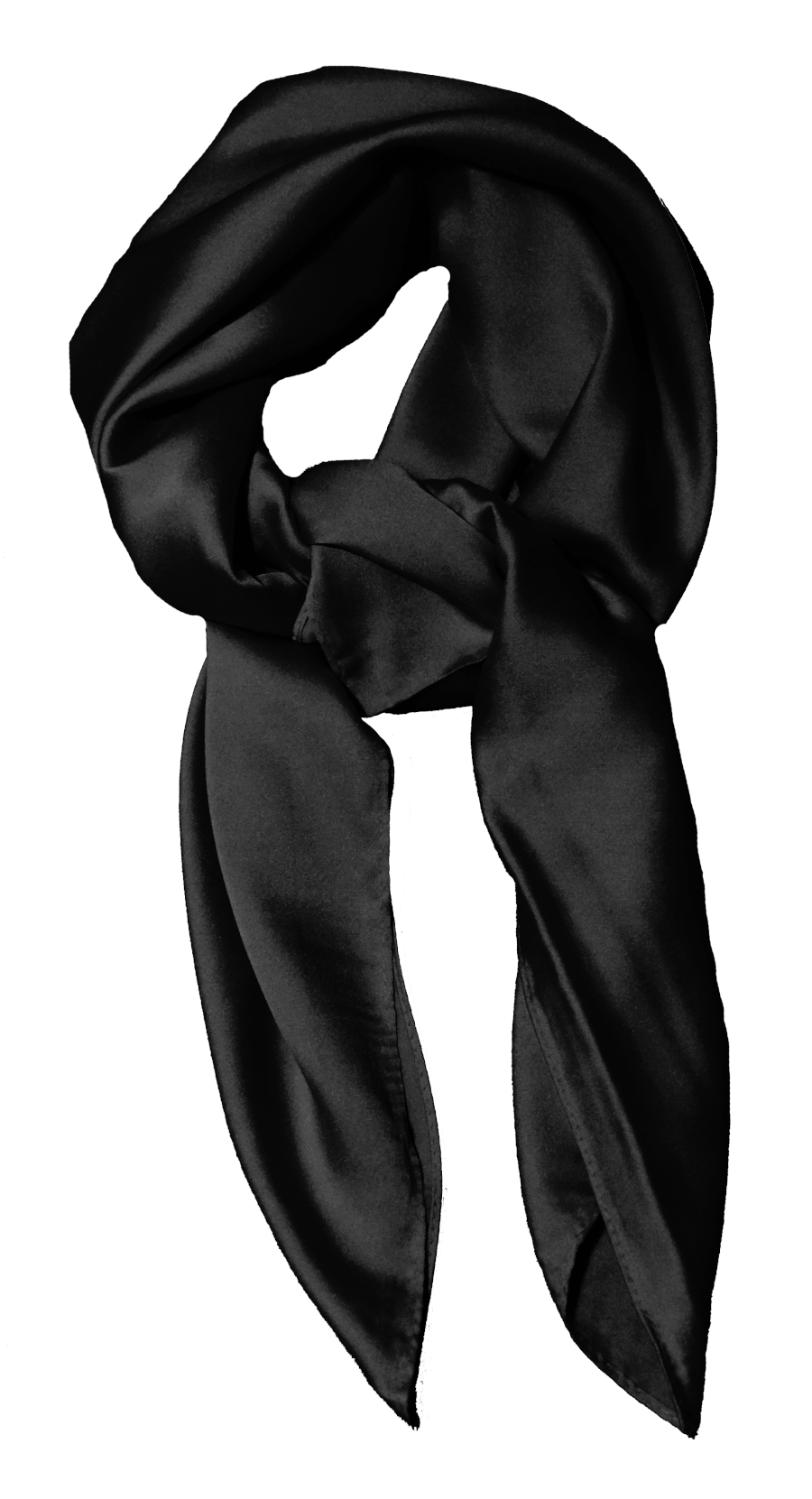 Plain Black  Scarf Thin and Silky for Summer and Spring
