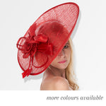 Caprilite 41cm large sinamay disc saucer hatinator headband for UK weddings and Royal Ascot