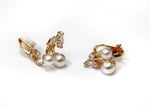 Clip On Women's Crystal Gold Cute Cherry Pearl Earrings Jewelry Ladies Girls