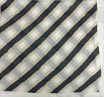 70cm x 70cm Cream, White, Black Stripes Print Pattern Square Scarf Big Ladies Women Faux Silk Head Neck Thin Bag Charm