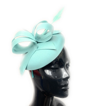 Mint green fascinator hat sales