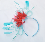 Hoopmix Light Turquoise and Coral Fascinatpr on Headband