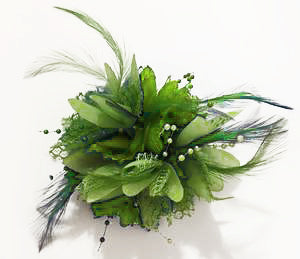 Caprilite  Lime Green Fascinator Silver Headband