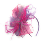Caprilite Lilac Purple and Fuchsia Pink Chiffon Feathers Fascinator Headband Ascot Wedding