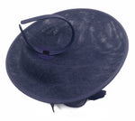 Caprilite Big Saucer Sinamay Navy Blue & Burgundy Mixed Colour Fascinator On Headband