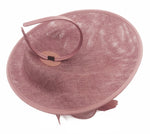 Caprilite Big Saucer Sinamay Dusty Pink & White Mixed Colour Fascinator On Headband