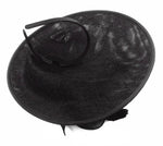 Caprilite Big Saucer Sinamay Black & Baby Pink Mixed Colour Fascinator On Headband