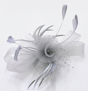 The Silver Butterfly Fascinator on Comb Headband or Clip