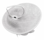 Caprilite Big Saucer Sinamay White & Black Mixed Colour Fascinator On Headband