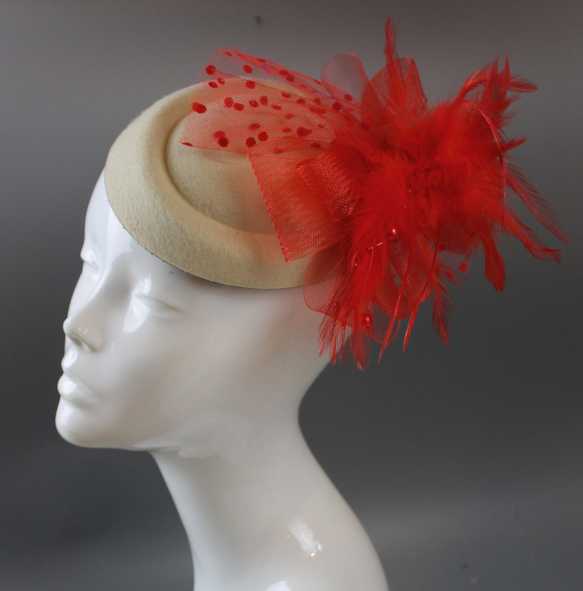 Caprilite UK Online Caprilite Cream Ivory and Red Pill Box Veil