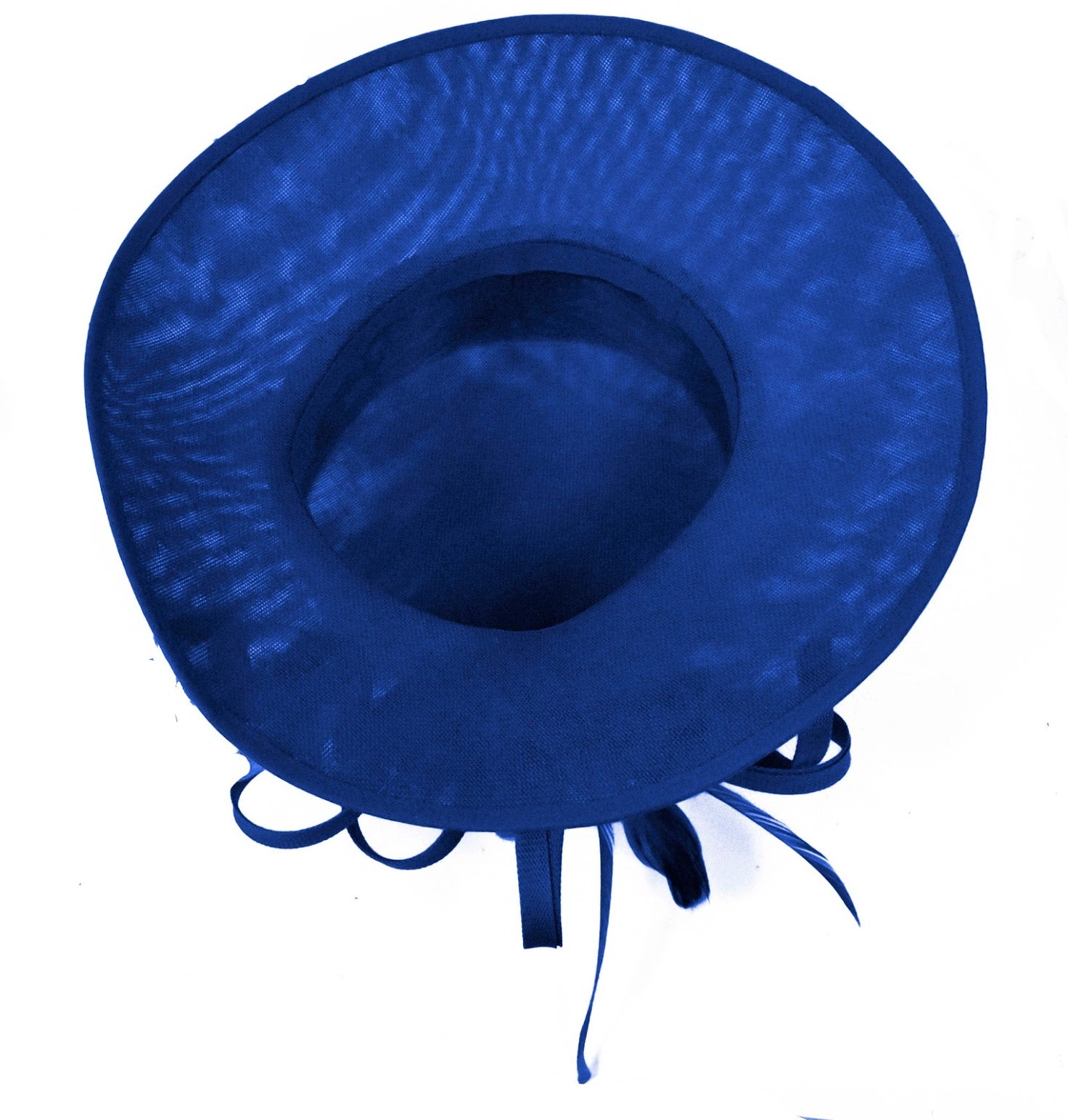 Bleu Royal et Bourgogne Grand Chapeau à Bord Reine Occasion Hatinator Fascinator Mariages Formels