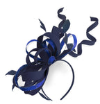 Caprilite Navy and Royal Blue Wedding Swirl Fascinator Headband Alice Band Ascot Races Loop Net