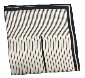 70cm x 70cm Square Scarf Black White Piano Stripes Scarf Thin Silky Womens Summer Spring