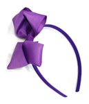 Cadbury Purple Big Hair Bows for Adults Girls Children School on Headband