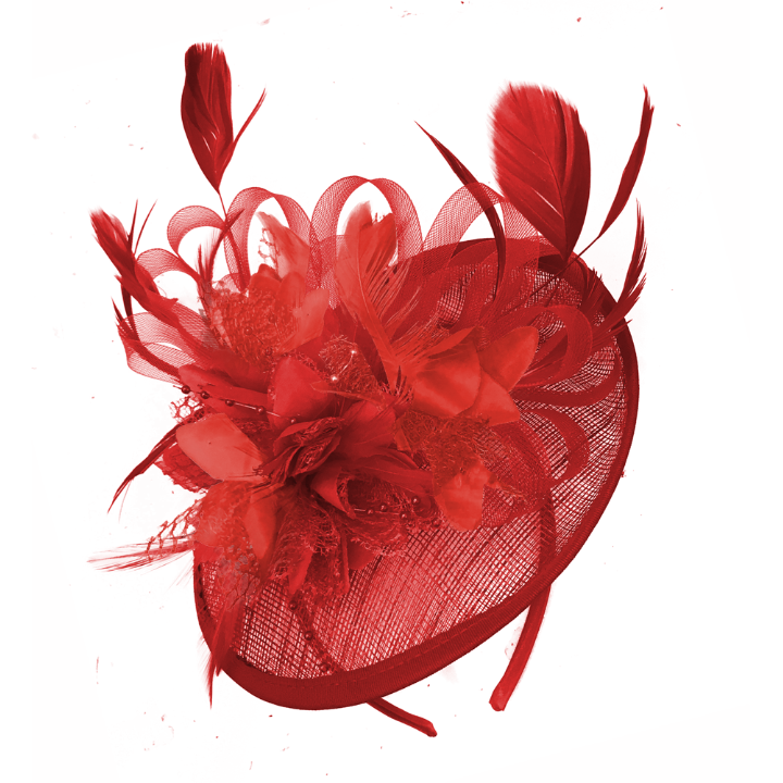 Red wedding online hats and fascinators