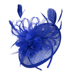 Cobalt Royal Blue Fascinator sinamay saucer disc for weddings and ascot races caprilite uk online shop clip hat hatinator