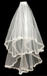 Caprilite Lace White Bridal Lace Wedding Veil on Comb