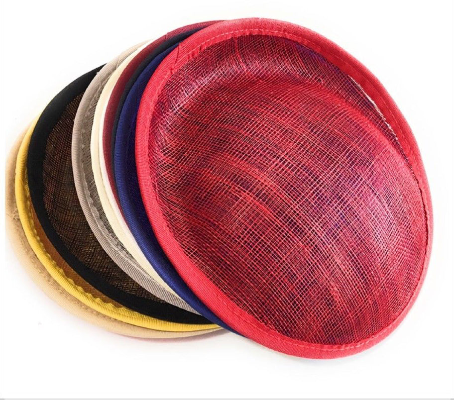 Soucoupe de chapeau de base de fascinateur trempée Sinamay ronde de 20 cm