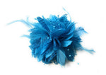 Small Flower Aqua Fascinator Clip