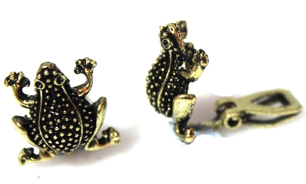 Bronze Frog Clipon Clip-on Earrings Womens Ladies Goth Kids Girls UK Caprilite Online Shop Kids Childrens