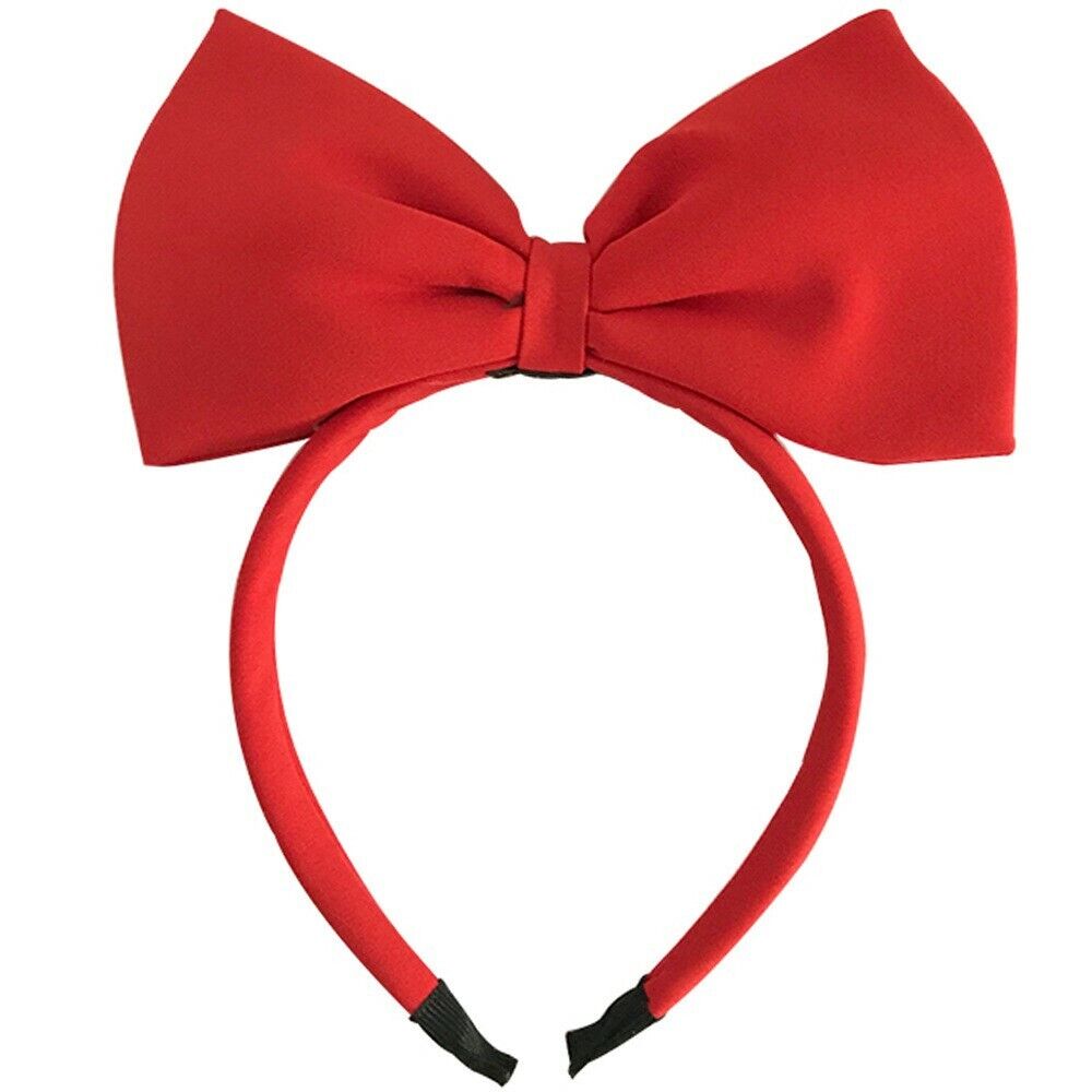 Super Cute Girls Ladies Large Bow Headband - Red