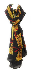 90x180cm Large Black Yellow Straw Ladies Womens Maxi Scarf Hijab Shawl Pashmina Faux Silk