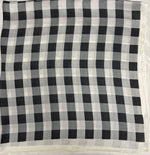 70cm x 70cm Checked, Black, White Print Pattern Square Scarf Big Ladies Women Faux Silk Head Neck Thin Bag Charm